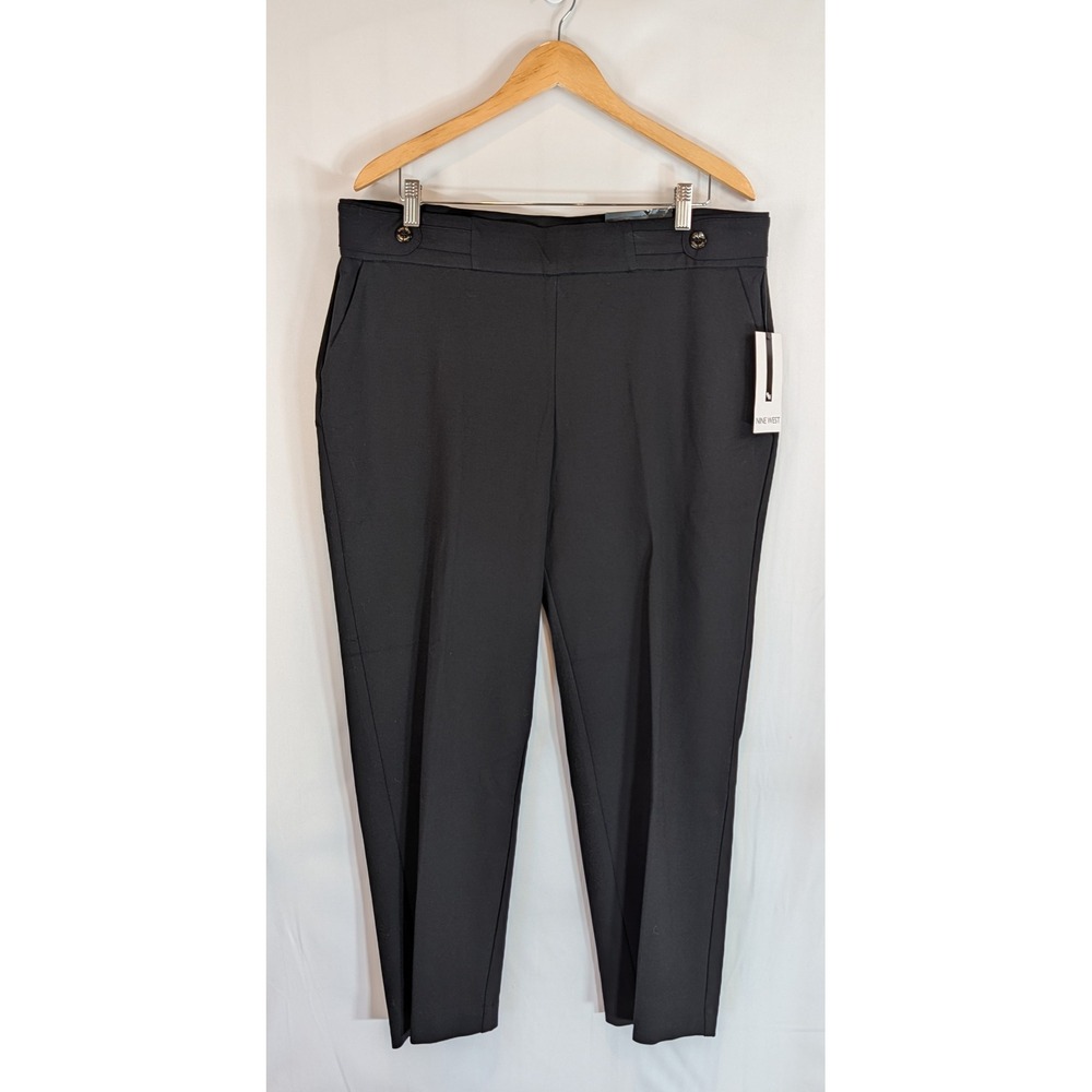 Nine West Womens Black Ankle Dress Pants Size XL New With Tags